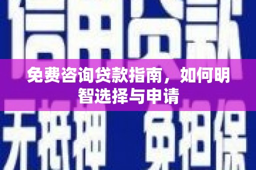 孝感免费咨询贷款指南，如何明智选择与申请