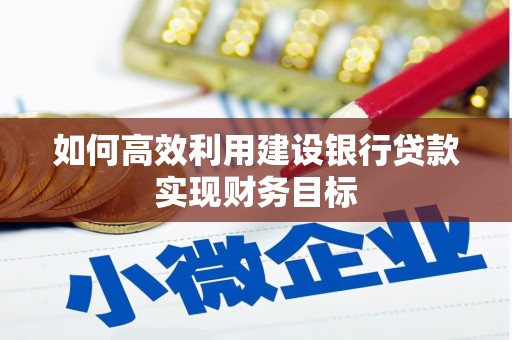 荔浦如何高效利用建设银行贷款实现财务目标