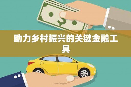 揭阳助力乡村振兴的关键金融工具