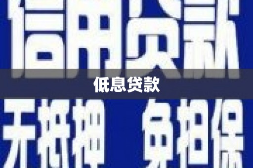 陕西低息贷款