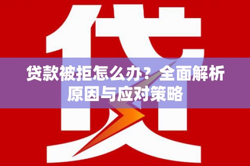 萝北贷款被拒怎么办？全面解析原因与应对策略