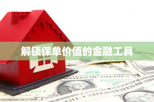 莺歌解锁保单价值的金融工具